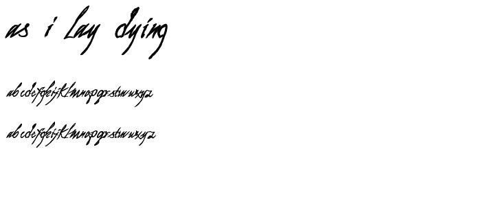 as i lay dying font