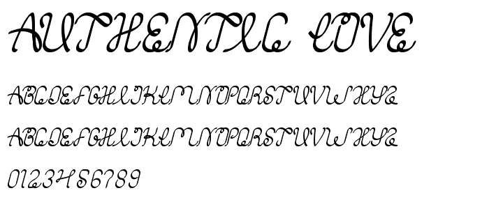 authentic love font