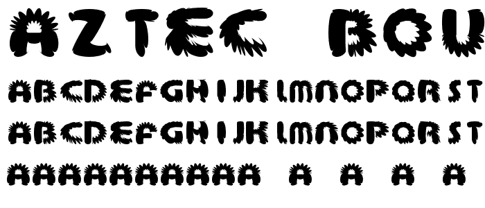 aztec bouffon font