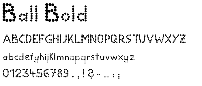 BALL bold font