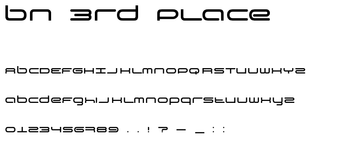 BN 3rd Place font