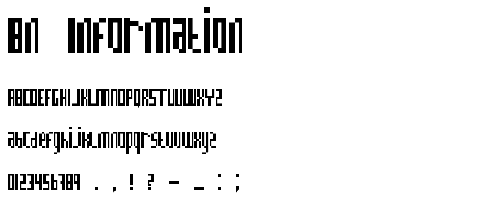 BN Information font