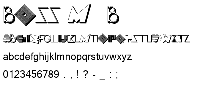 BOSS M  B font