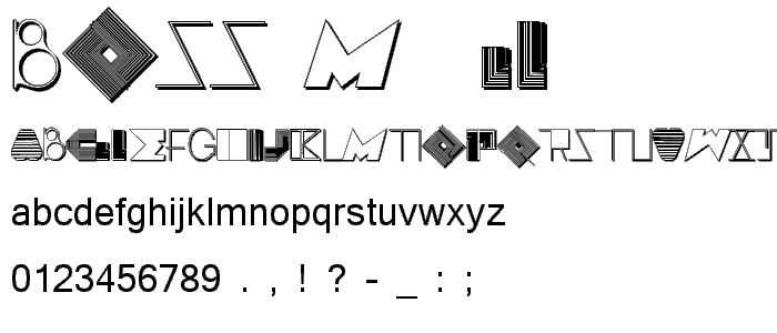 BOSS M  D font