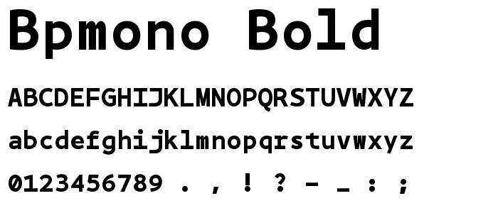 BPmono Bold police