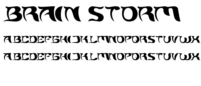 BRAIN STORM font