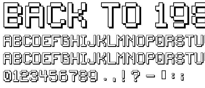 Back to 1982 font