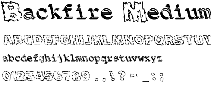 Backfire Medium font