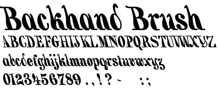 Backhand Brush font