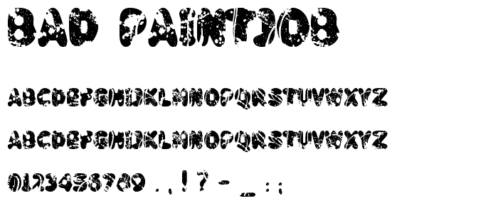 Bad Paintjob font