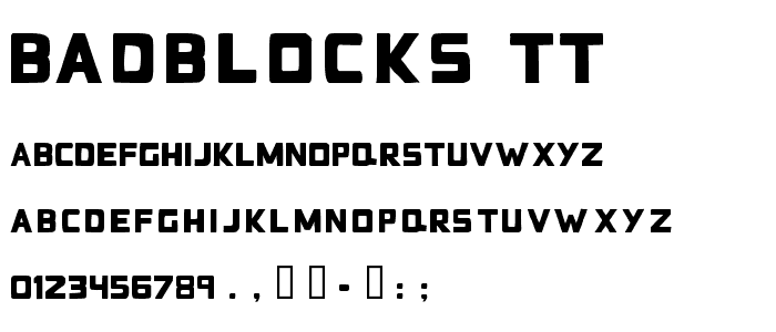 BadBlocks TT font