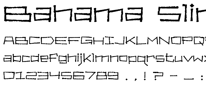 Bahama Slim font