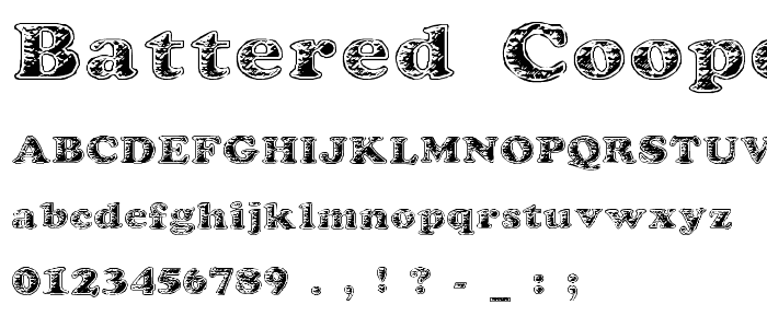 Battered Cooper font