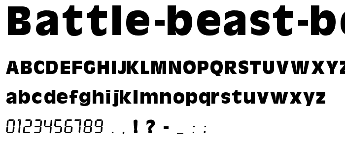 Battle Beast Bold font