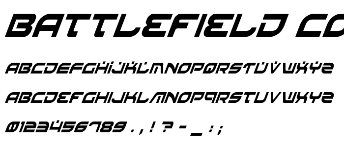 Battlefield Condensed Italic police