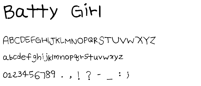 Batty Girl font