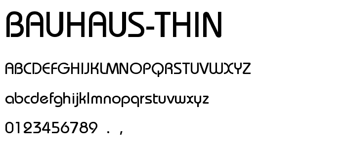Bauhaus-Thin Font : Basic Sans Serif : pickafont.com