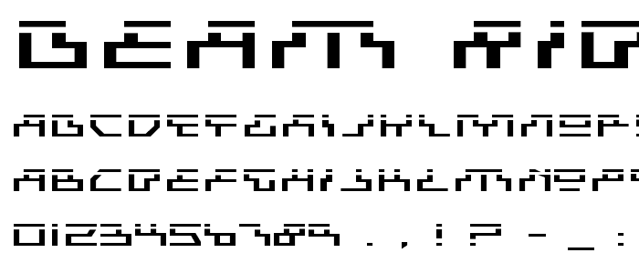 Beam Rider Expanded Laser font