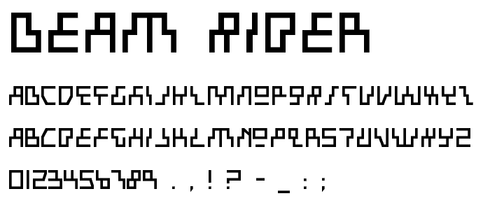 Beam Rider font