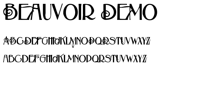 Beauvoir Demo font