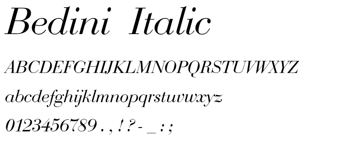 Bedini  Italic police