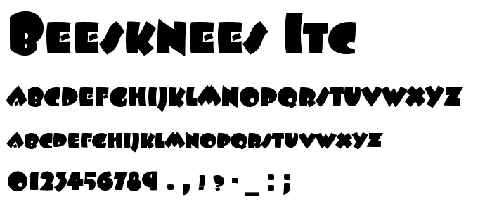 Beesknees ITC font