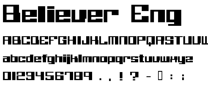 Believer Eng font