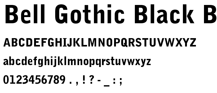 Bell Gothic Black BT font