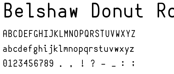 Belshaw Donut RobotRegular font