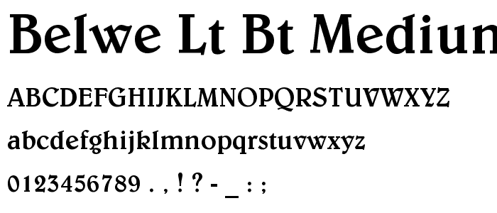 Belwe Lt BT Medium font