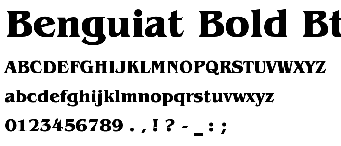 Benguiat Bold BT font