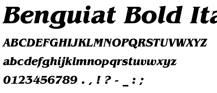 Benguiat Bold Italic BT font