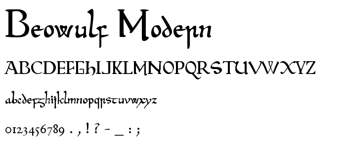 Beowulf Modern font