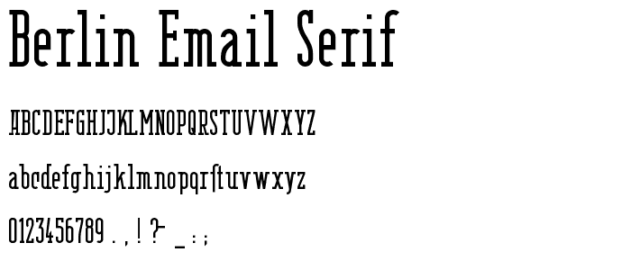 Berlin Email Serif police