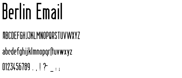 Berlin Email font