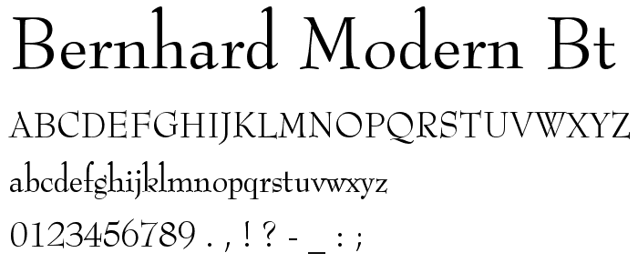 Bernhard Modern BT font