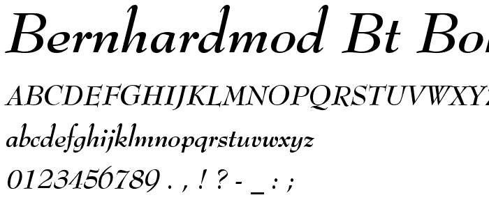 BernhardMod BT Bold Italic font