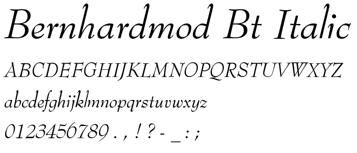 BernhardMod BT Italic font