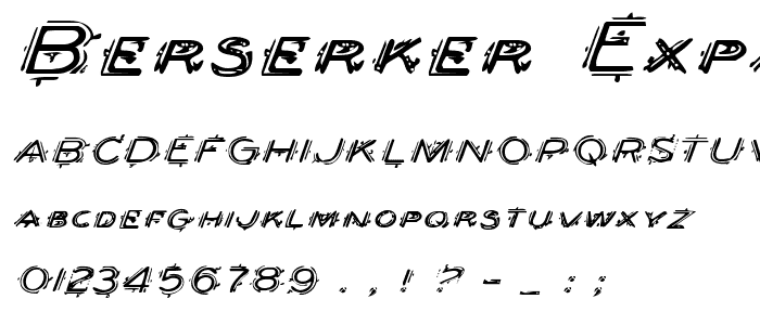 Berserker Expanded Italic police