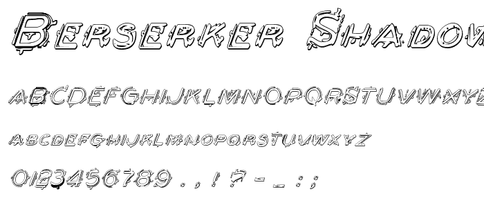 Berserker Shadow Italic police