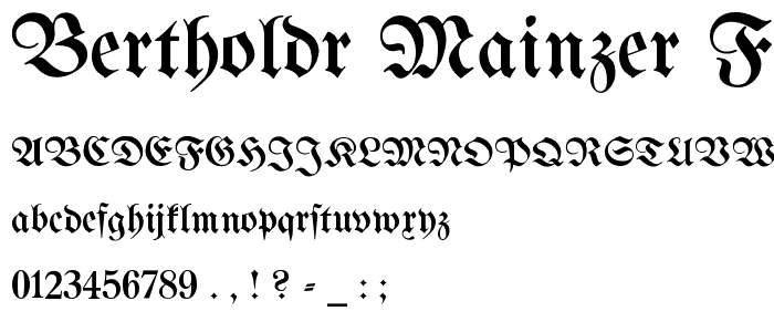 Bertholdr Mainzer Fraktur police