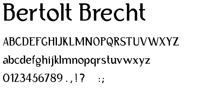 Bertolt Brecht font