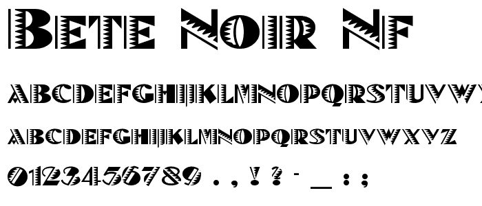 Bete Noir NF font