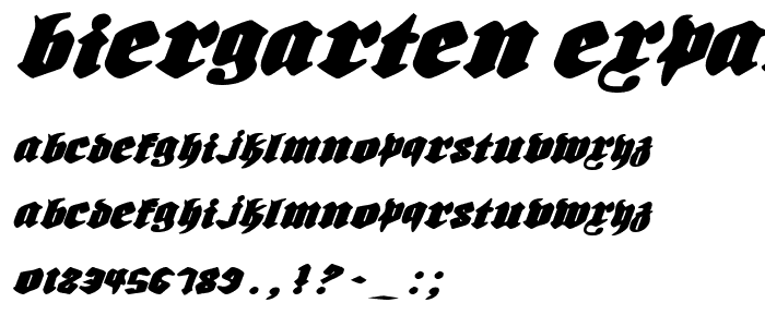 Biergarten Expanded Italic police