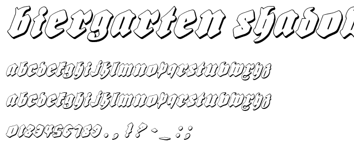 Biergarten Shadow Italic police