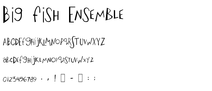 Big Fish Ensemble font