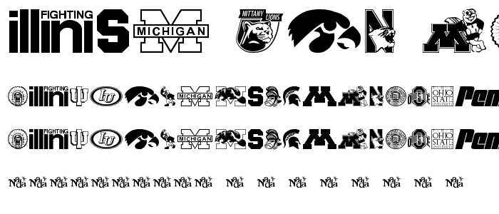 Big Ten Mania font