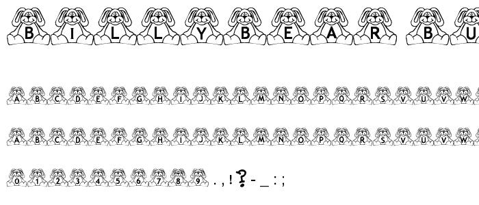 BillyBear Bunny font