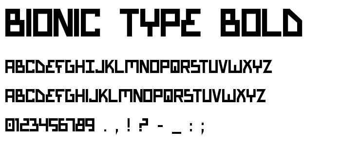 Bionic Type Bold font