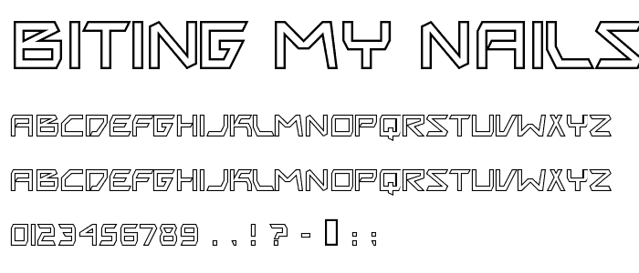 Biting My Nails Outline font